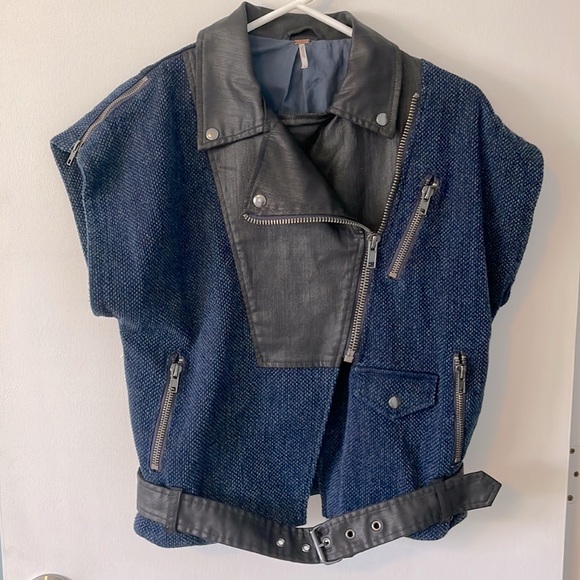 Free People Jackets & Blazers - Free People oversized moto vest
